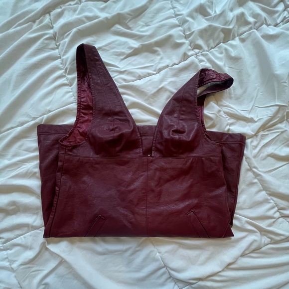 Urban Outfitters Limelight Faux Leather Mini Shift Dress - Picture 2 of 10